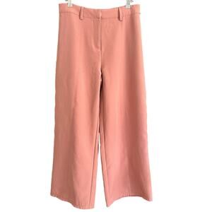 AVEC LES FILLES | Pastel Pink Wide Leg Ankle Length Trousers Work Pants | Size 6